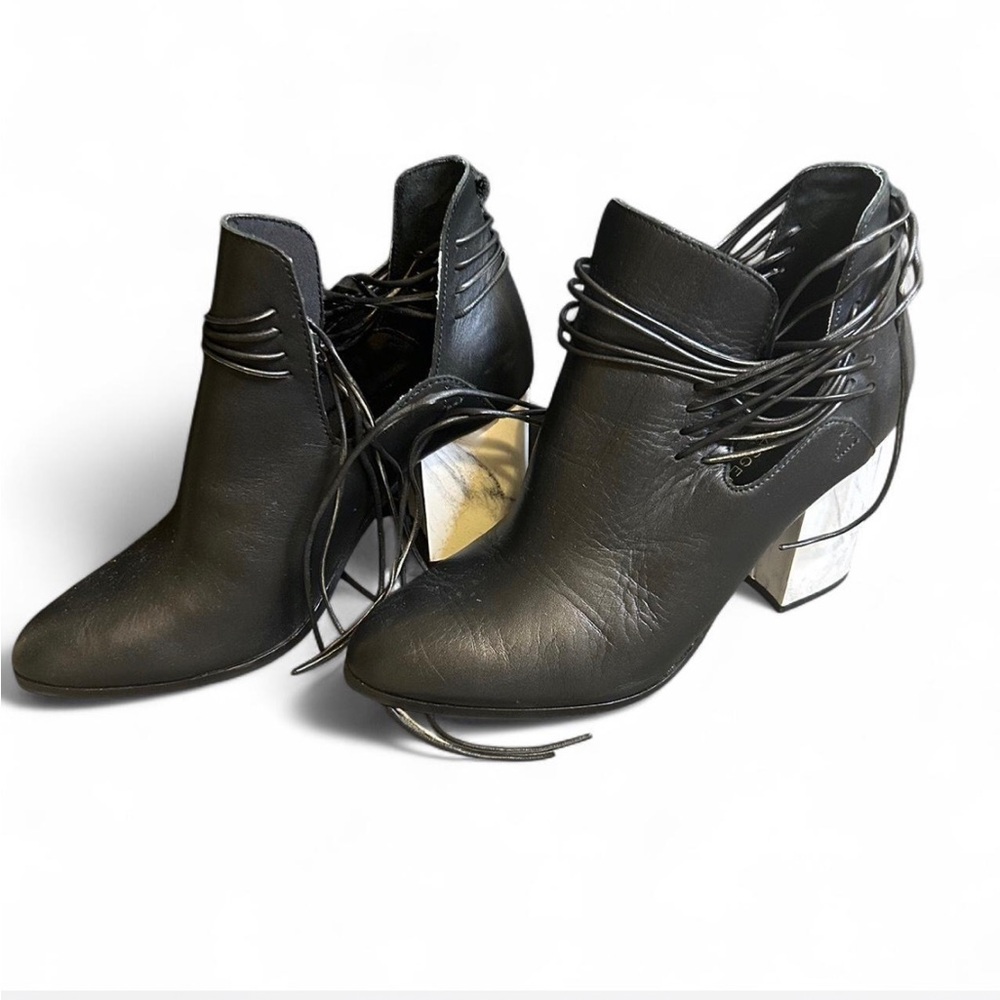 Kelsi Dagger Black Ankle Boots
